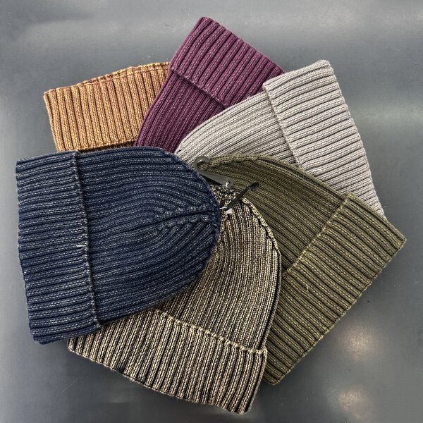 Beanie Cap Manufacturer - Custom Embroidery Logo Vintage Washed Distressed Retro Winter Thick Skull