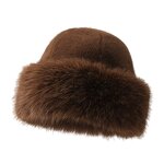 Winter Beanie Hat Manufacturer - Wholesale Topseller Imitation White Fox Fur for Women Thick Fluffy Faux Fur Warm Cartoon
