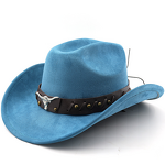 Western Cowboy Hat Manufacturer - Jazz Unisex Large Brim Straw Sun Protection for Outdoor Summer Seaside Vacation Men's