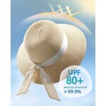Summer UV Hat Manufacturer - Women's Stylish Fur UPF80+ Foldable Brim Straw Floppy Beach for Travel