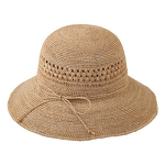 Bucket Hat Manufacturer - Factory Supply Wholesale Striped Raffia Straw Floppy with Crochet Design for Unisex Beach