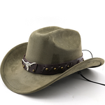 Western Cowboy Hat Manufacturer - Jazz Unisex Large Brim Straw Sun Protection for Outdoor Summer Seaside Vacation Men's