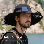 Solar Fan Hat Manufacturer - Large Brim Summer for Unisex UV Protection Sunshade 100% Polyester for Outdoor Mountaineering