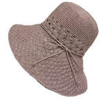 Summer Beach Hat Manufacturer - Handmade Ladies Popular Wide Floppy Brim Raffia Straw Bucket Fashionable Visor Casual