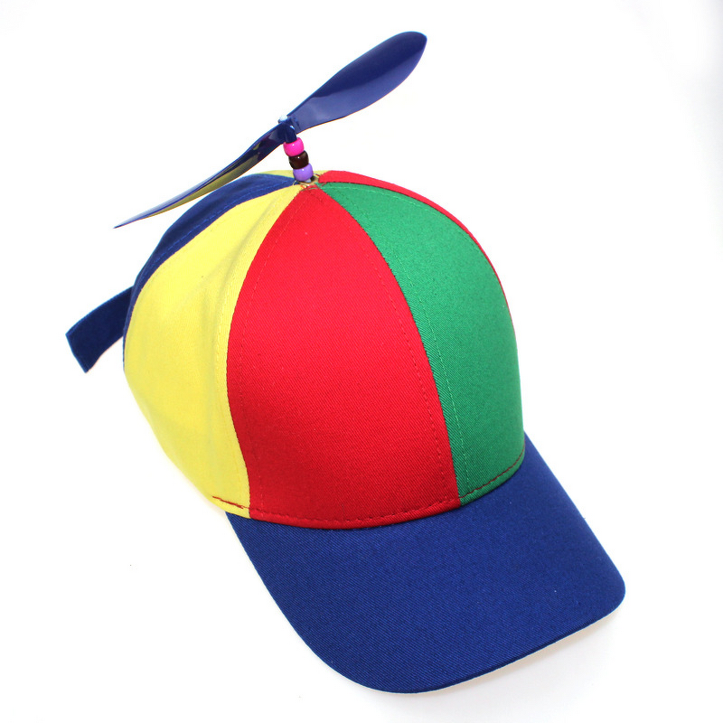 Baseball Cap Manufacturer - Top Quality 6 Panel Rainbow Snapback Sun Protection Detachable Propeller