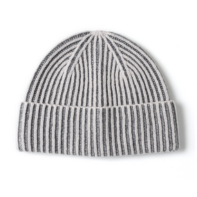 Winter Beanie Manufacturer - Custom Blended Color-Blocked Stripes Warm Knitted Cuffed Skull Cap for Outdoor