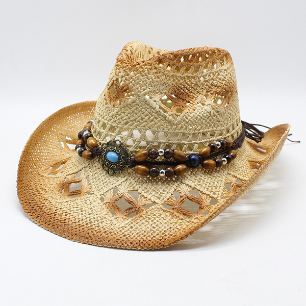 Sombrero Straw Hat Manufacturer - 2025 OEM Shinehats Handmade Mexican Classical Western Cowboy Beach Striped Style Summer