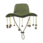 Wide Brim Hat Manufacturer - Australian Folk 12 Bead Tassel Cotton Kangaroo Printed Cork Shade