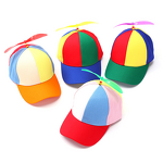 Baseball Cap Manufacturer - Top Quality 6 Panel Rainbow Snapback Sun Protection Detachable Propeller