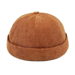 Corduroy Hat Manufacturer - Autumn and Winter Trendy Men's Small Round Brimless Skullcap Fashionable Landlord