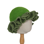 Bucket Hat Manufacturer - Handmade Striped Knitted Lace for Adults Winter Ruffle Casual Travel