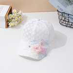 Baseball Cap Manufacturer - Women's Trendy Handmade 3D Flower with Crystal Pearls Adjustable Trucker