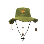 Wide Brim Hat Manufacturer - Australian Folk 12 Bead Tassel Cotton Kangaroo Printed Cork Shade