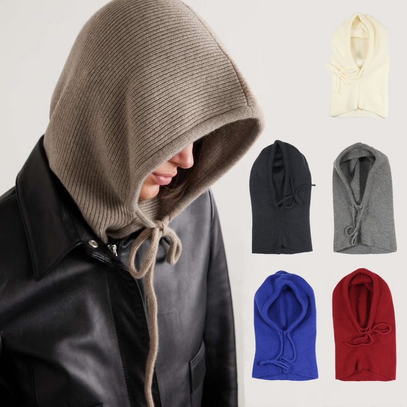 Balaclava Manufacturer - High Quality Cashmere Blend Oversized Thickened Knitted Solid Color Neck Protection Scarf Long