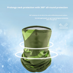 Motorcycle Face Mask Manufacturer - Custom Logo Cooling Ice Silk Polyester Unisex Bandana Scarf Ear Loop Anti-UV Summer