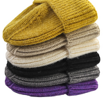 Beanie Caps Manufacturer - 100% Wool Custom Logo Classic Solid Color Winter for Men Women