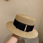 Straw Hat Manufacturer - Handmade Summer Woven Wide Brim Flat Top High Quality Customized Sun Protection Papyrus for Women