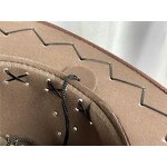 Western Cowboy Hat Manufacturer - Unisex with Strap Artificial Leather Cartoon & Leaf Patterns for Cycling Daily Use