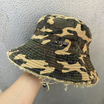 Bucket Hat Manufacturer - Camouflage Pattern Fisherman's Outdoor Windproof Large Eaves Rough Edges Sun Protection