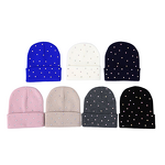 Acrylic Beanie Manufacturer - Custom High Quality Unisex Winter Sports Cap Rhinestone Logo Digital Printing Outdoor