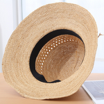 Bucket Hat Manufacturer - Factory Supply Wholesale Striped Raffia Straw Floppy with Crochet Design for Unisex Beach