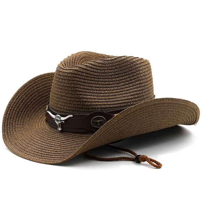 Western Cowboy Hat Manufacturer - Jazz Unisex Large Brim Top Sun Protection for Outdoor Summer Seaside Vacation