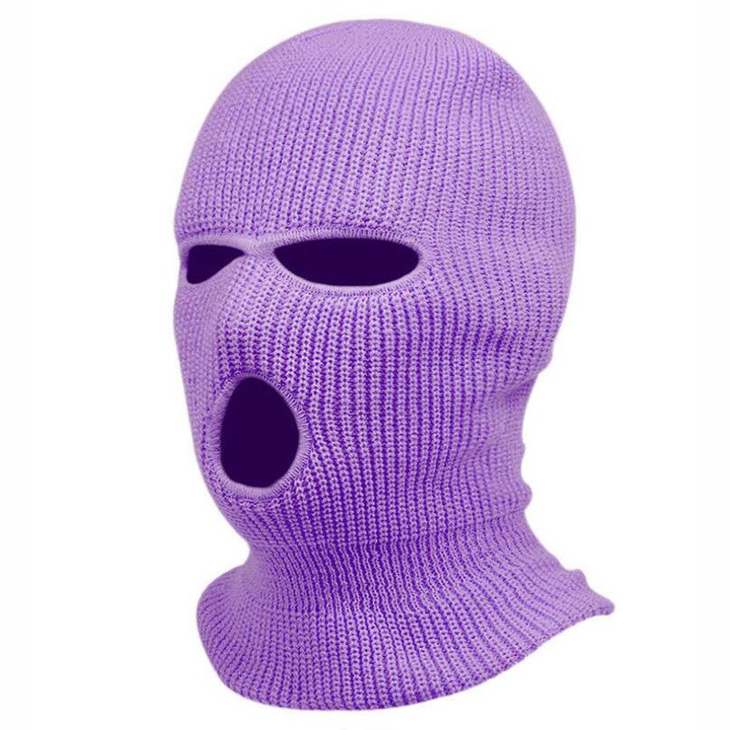 Balaclava Manufacturer - Adult Knitted Men's 3 Hole Winter Ski Custom Embroidery