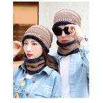 Winter Hat Set Manufacturer - Soft Thicken Wool Ski Men Women Warm Hats Neck Warm Kitted for Men Beanie