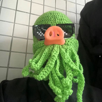 Knitted Hat Manufacturer - Halloween Octopus Beard Funny Hand Embroidery 100% Acrylic Warm Bean for Adult