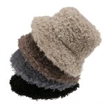 Winter Bucket Hat Manufacturer - Luxury Teddy Faux Fur Soft Warm Stylish Hand-Drawn Argyle Cartoon Casual Party Cycling