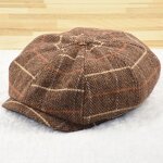 Beret Cap for Men Manufacturer - European American Style Autumn Winter 8-Panel Plaid Newsboy Casual Cycling Big Head
