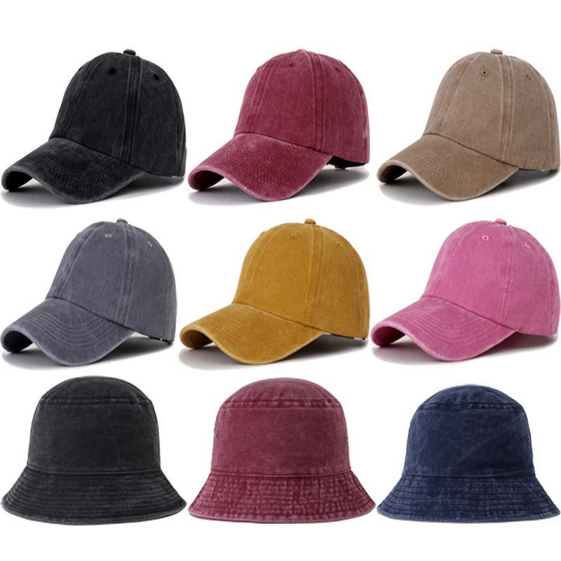 Baseball Cap Manufacturer - Customizable Vintage Duckbill Washed Denim Striped Fisherman Sun Protection Breathable