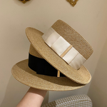 Straw Hat Manufacturer - Handmade Summer Woven Wide Brim Flat Top High Quality Customized Sun Protection Papyrus for Women