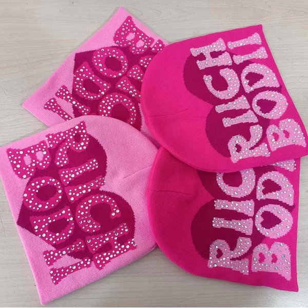 Winter Hat Manufacturer - Wholesale High Quality Warm Custom Acrylic Knitted Crystal Diamond Beanie