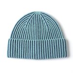 Winter Beanie Manufacturer - Custom Blended Color-Blocked Stripes Warm Knitted Cuffed Skull Cap for Outdoor