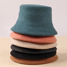 Fisherman Hat Manufacturer - 2023 OEM Wholesale High Quality 100% Wool Fedora Custom Flat-topped Plain Outdoor Casual