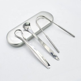 Tongue Scraper Set Factory - Hot Sale 3pcs Gold