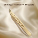 Eyebrow Tweezers Factory - Makeup Hollow Design Gold