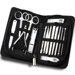 Nail Clipper Set Supplier - 15 Pcs with Black Bag