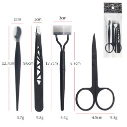 Eyebrow Kit Supplier - Black Scissors Comb Razor