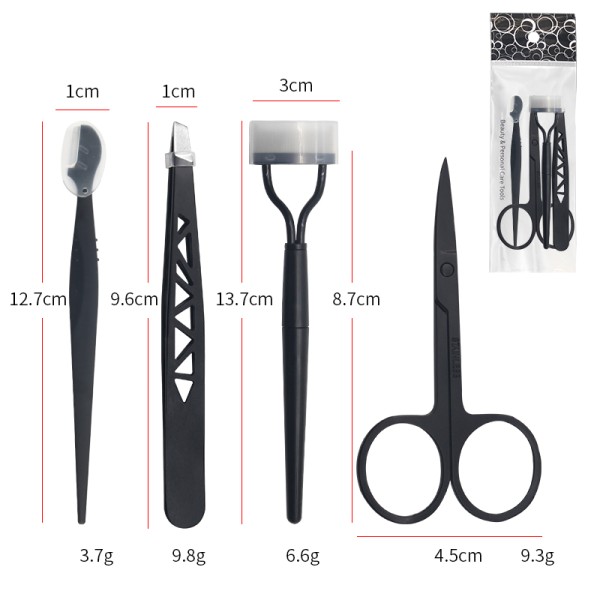 Eyebrow Kit Supplier - Black Scissors Comb Razor