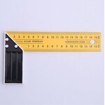 Angle Square Ruler Manufacturer - Yellow Lacquered Metal