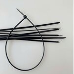 Cable Tie Manufacturer - 4.8x300mm 12 Inch Black Natural Self-locking UV Resistant