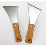 Putty Knife Manufacturer - Japanese Mason Iron Plate Wood Handle Carbon Steel Wood Clip Oil Ash Cleaning Plaster