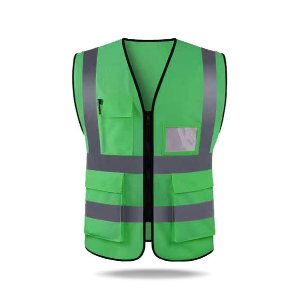 Safety Vests Manufacturer - Reflective High Visibility Mesh Construction with Pockets and Zipper