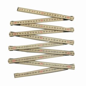 Folding Ruler Manufacturer - 2 Meters Red End Promotional Collapsible German Metric Wooden
