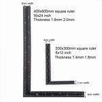 Square Ruler Manufacturer - 200x300mm 8x12 Inch Black Stainless Steel Try