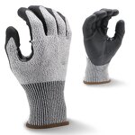 Safety Work Gloves Manufacturer - Gray Nitrile Hand Coated for General Multi Use Construction