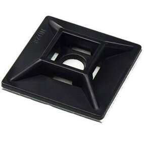 Cable Wall Tie Bracket Manufacturer - 20x20mm Sticky Black Self Adhesive Nylon Plastic Anchor Clip