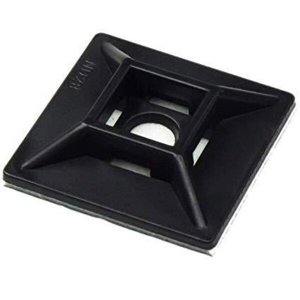 Cable Wall Tie Bracket Manufacturer - 20x20mm Sticky Black Self Adhesive Nylon Plastic Anchor Clip